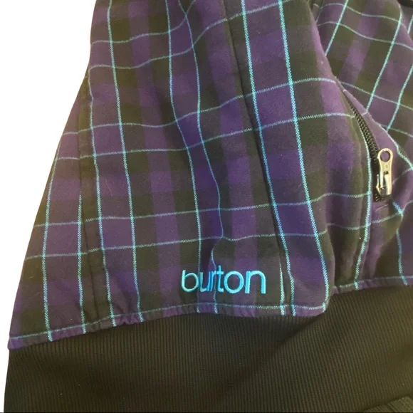 Burton Ho Chi Minh Purple Plaid Dry Ride Hooded Vest Large NWOT - Picture 4 of 16